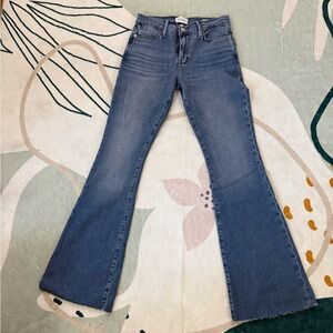 Frame Denim Light Blue Flare Jeans